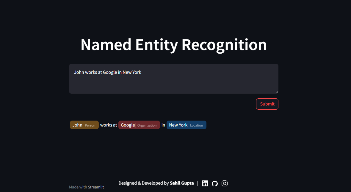 Named Entity Recognition using Bi-LSTM Model